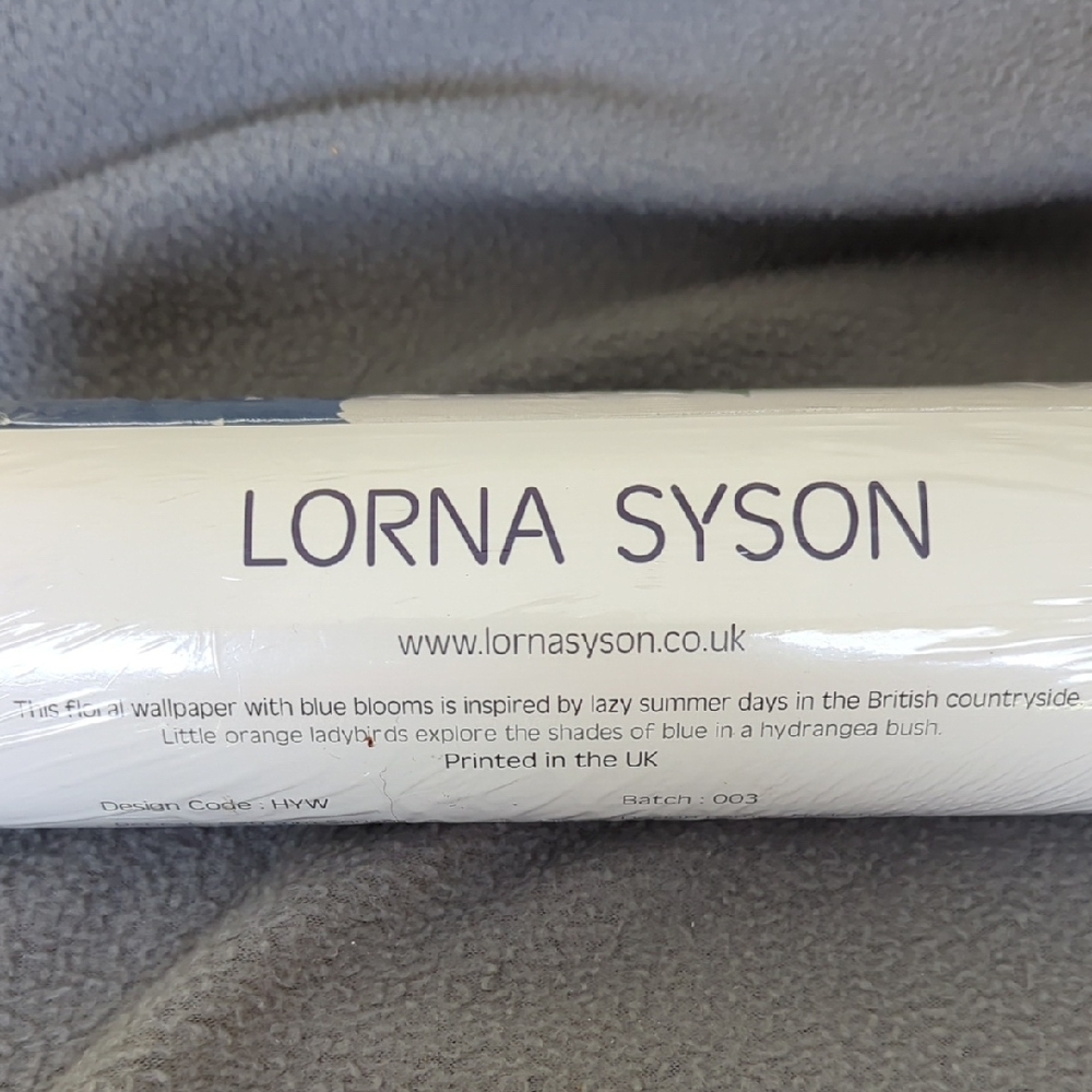 Lorna Syson Floral Wallpaper One Roll Of  Hydrangea Design. Printed In UK